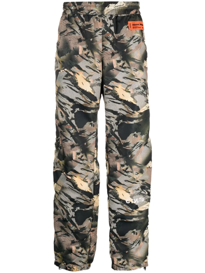 Heron Preston Camouflage-print Track Pants In Green