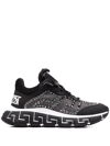 Versace Trigreca Sneakers With Crystals In Black