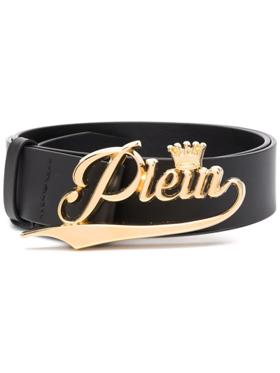 Philipp Plein King Plein Buckle Belt In Black