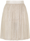 Dolce & Gabbana Crystal-embellished Mini Skirt In Neutrals
