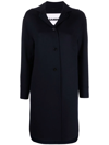 Jil Sander Button-front Coat In Blue