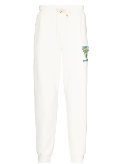 Casablanca Tennis Club 刺绣运动裤 In White