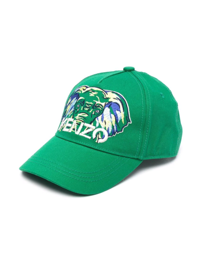 Kenzo Babies' Embroidered-logo Baseball Cap In Green