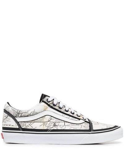 Vans Old Skool Map-print Sneakers In White