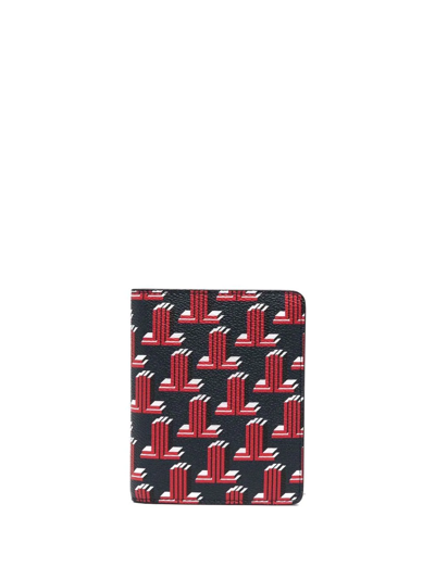 Lanvin Passport Holder With Jl 3d Logo Print In Red