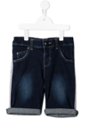 Aigner Side Logo-print Shorts In Blue