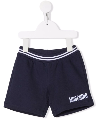 Moschino Babies' Teddy-patch Shorts In Blue