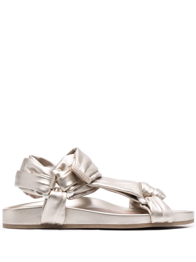 Redv Red (v) Puffy Strap Sandals In Silver