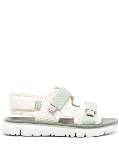 Camper Oruga Touch-strap Sandals In White