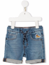 Timberland Patch-detail Drawstring-waist Denim Shorts In Blue