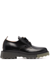 Off-white Sponge Sole Lace-up Derby Shoes In Black