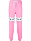 Chiara Ferragni Eyelike Panel Track Pants In Pink,white,silver