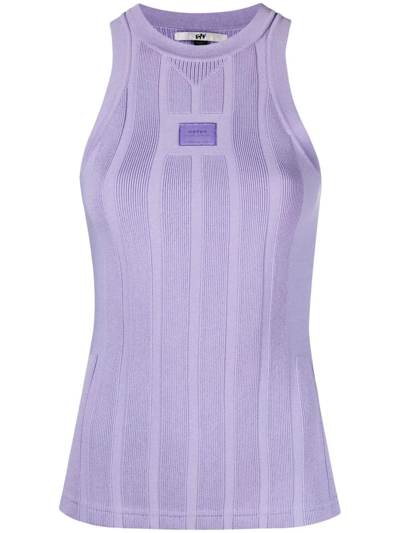 Eytys Rancid Ribbed-knit Tank Top In Purple