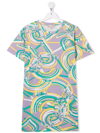 Emilio Pucci Junior All-over Logo Print T-shirt In Purple