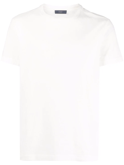 FAY LOGO-EMBROIDERED COTTON T-SHIRT