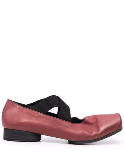 Uma Wang Red Leather Flats