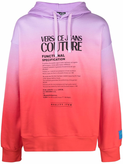 Versace Jeans Couture 男士扎染超大版型连帽卫衣运动衫 72gaip05 Cf03p In Red