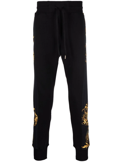 Versace Jeans Couture Regalia Baroque Panelled Track Pants In Black