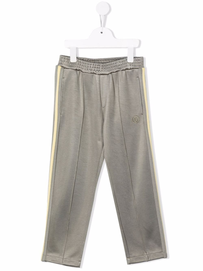 Mm6 Maison Margiela Teen Embroidered-logo Trousers In Green