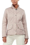 Barbour Flyweight Cavalry Diamond Quilted Jacket In Dusty Mauve
