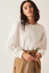 Porridge Floral Textured Sweatshirt In White