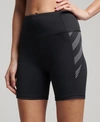 Superdry Sport Core Six Inch Tight Shorts In Black