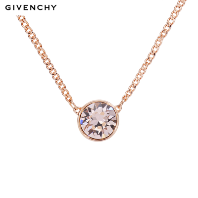 Givenchy 【唐嫣同款 现货6期免息】/纪梵希 经典简约款单颗圆形仿水晶女士项链 In Pink