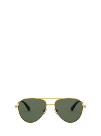 Valentino Legacy 57mm Aviator Sunglasses In Gold