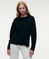 Naadam Reversible Cashmere Crewneck Sweater In Black