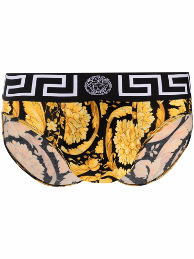 Versace Mens Gold Cotton Brief