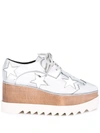 Stella Mccartney Stringate Elyse Con Stelle In Metallic