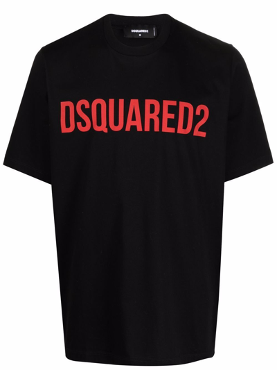 Dsquared2 Black Cotton T-shirt