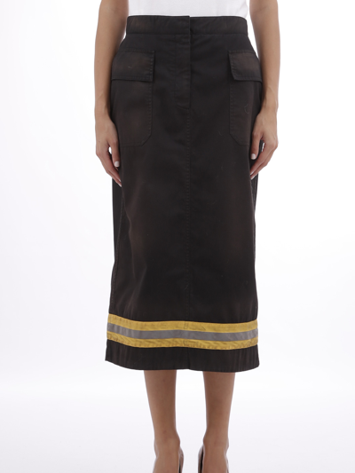 Calvin Klein Skirt With Reflective Band - Atterley In Black