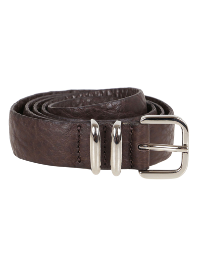 Eleventy Mens Brown Leather Belt