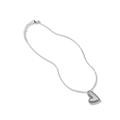 John Hardy Women's Classic Chain Manah Sterling Silver & 0.28 Tcw Diamond Heart Pendant Necklace