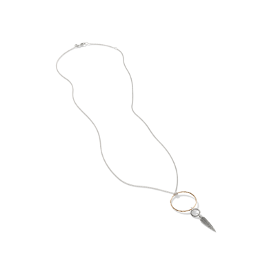 John Hardy Palu Radial Pendant Necklace In Silver And Gold