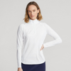 Ralph Lauren Jersey Quarter-zip Pullover In Pure White