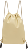 RICK OWENS BEIGE & GREY DRAWSTRING BACKPACK