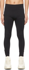 RICK OWENS BLACK ACTIVE LEGGINGS