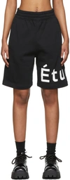 Etudes Studio Black Tempera Shorts In Black
