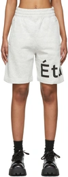 Etudes Studio Grey Tempera Shorts In Heather Grey