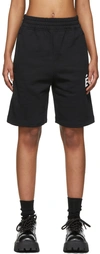 Etudes Studio Black Tempera Patch Shorts In Black