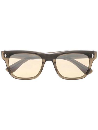 Garrett Leight Tinted Square-frame Sunglasses In Grün