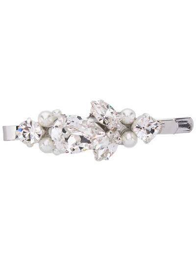 Simone Rocha Crystal-embellished Hair Clip In Silber