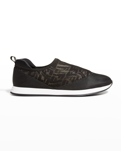 Fendi Ff Logo Slip-on Runner Sneakers In Green