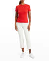 Theory Tiny Tee 2 Nebulous Organic Cotton Top In Poppy