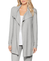 Barefoot Dreams Cozychic Lite Coastal Waffle-knit Cardigan In Pewter