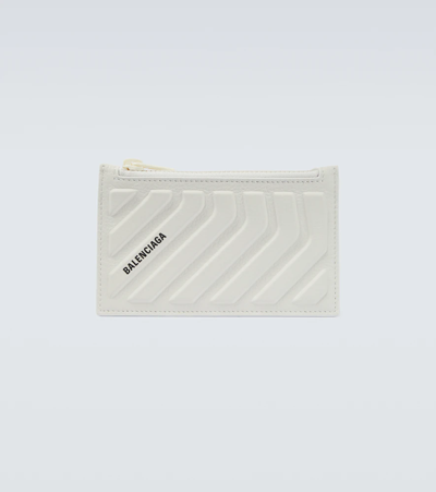 Balenciaga Car Leather Card Holder In White