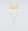 Jacquemus Le Bob Artichaut Canvas Bucket Hat In Off-white