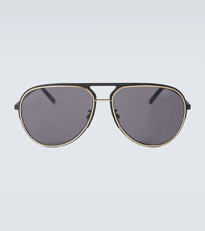 Dior Aviator Sunglasses In Matte Black / Smoke